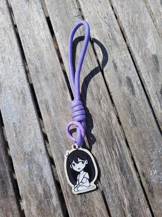 OMORI Mari Lanyard Keychain - Wooden Charm! - Etsy