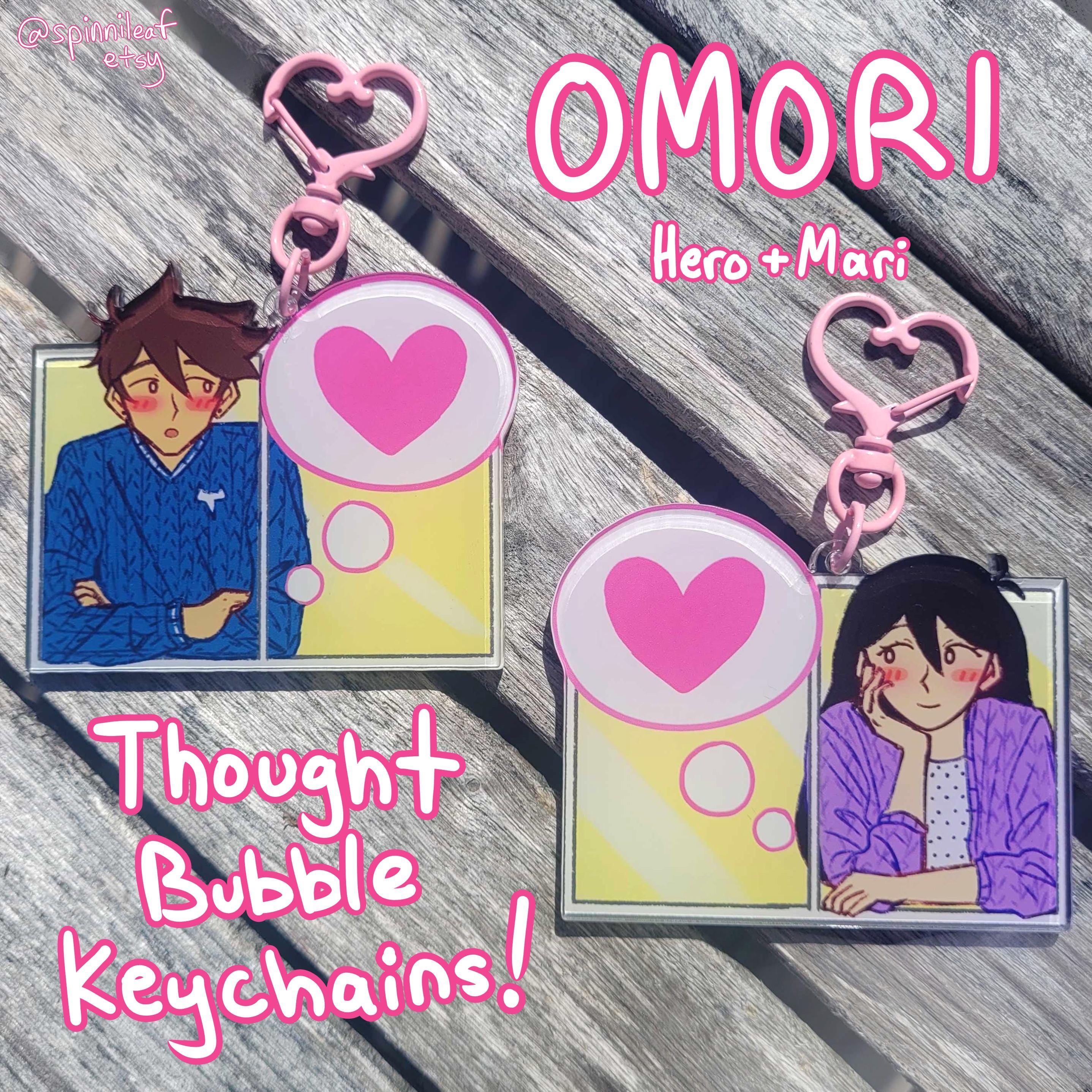 OMORI Hero & Mari - Thought Bubble Keychains - Double Sided! - Etsy