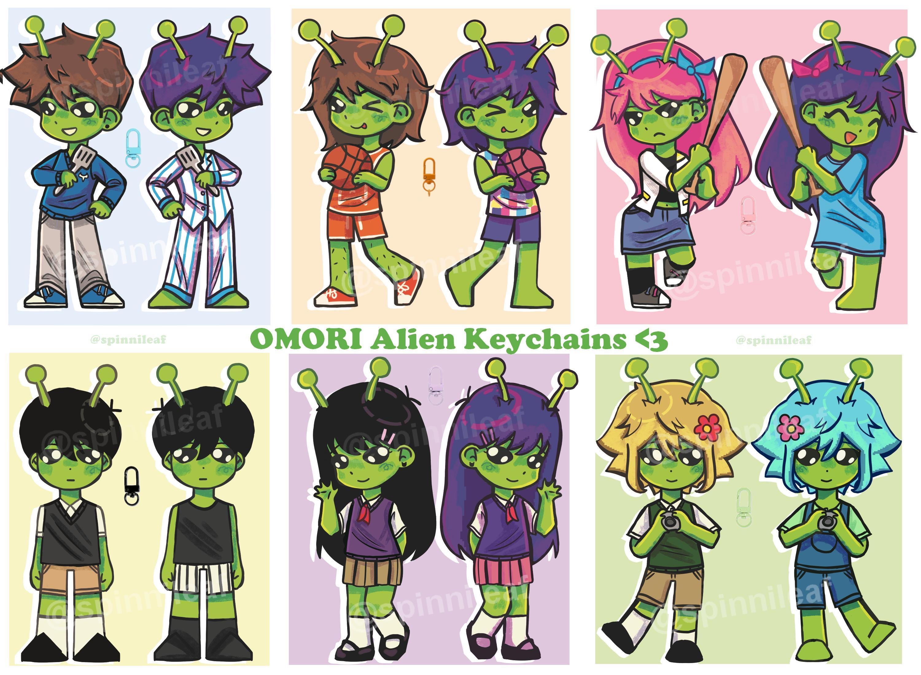OMORI Alien Keychain: Double-sided 3