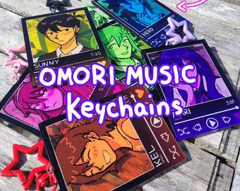 OMORI Music Player Keychains - 3" Colored Set