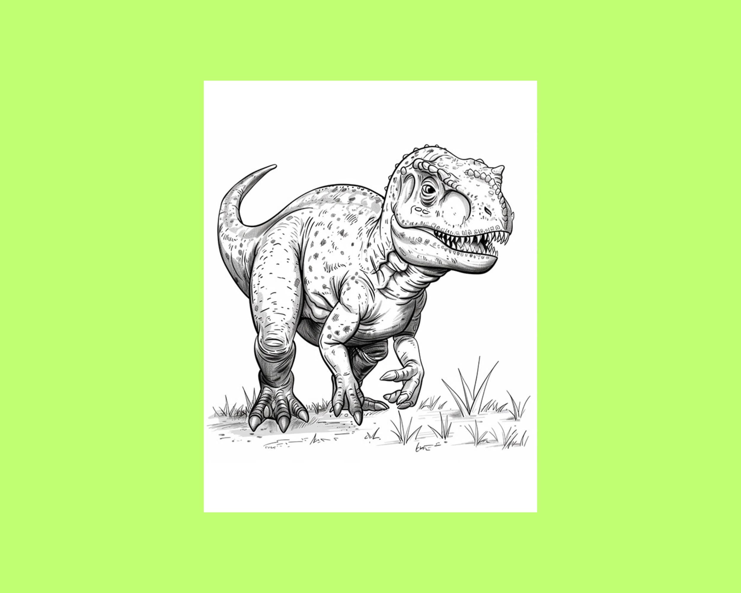 Carnotaurus Coloring Pages - Fierce Dinosaur Art, Digital Download ...