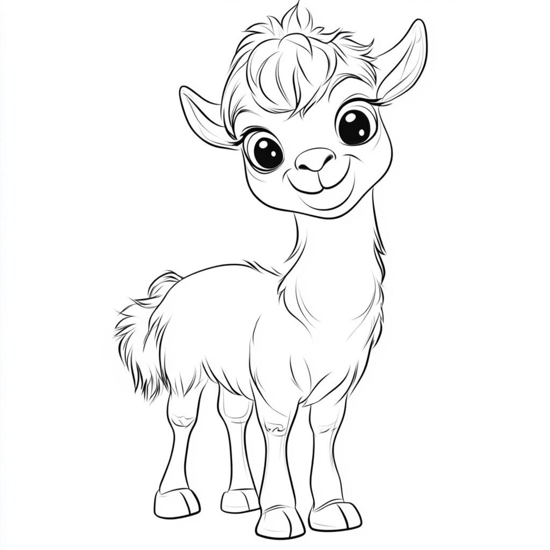 Adorable Llama Coloring Pages for Preschoolers | Printable Animal ...
