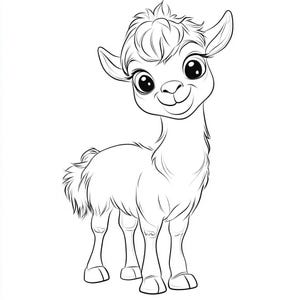 Adorable Llama Coloring Pages for Preschoolers | Printable Animal Activity Sheets | Digital Download PDF