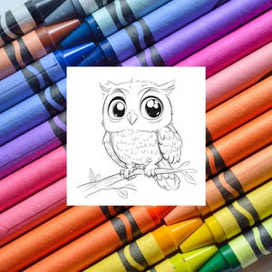 Adorable Owl Coloring Page for Preschoolers (PDF) image 8