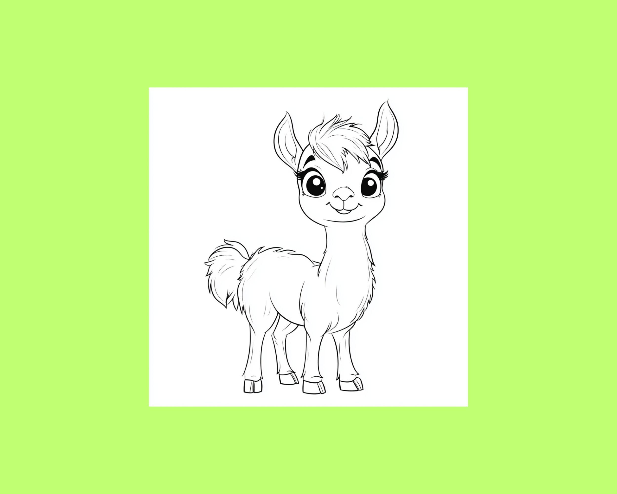 Adorable Llama Coloring Pages for Preschoolers | Printable Animal ...
