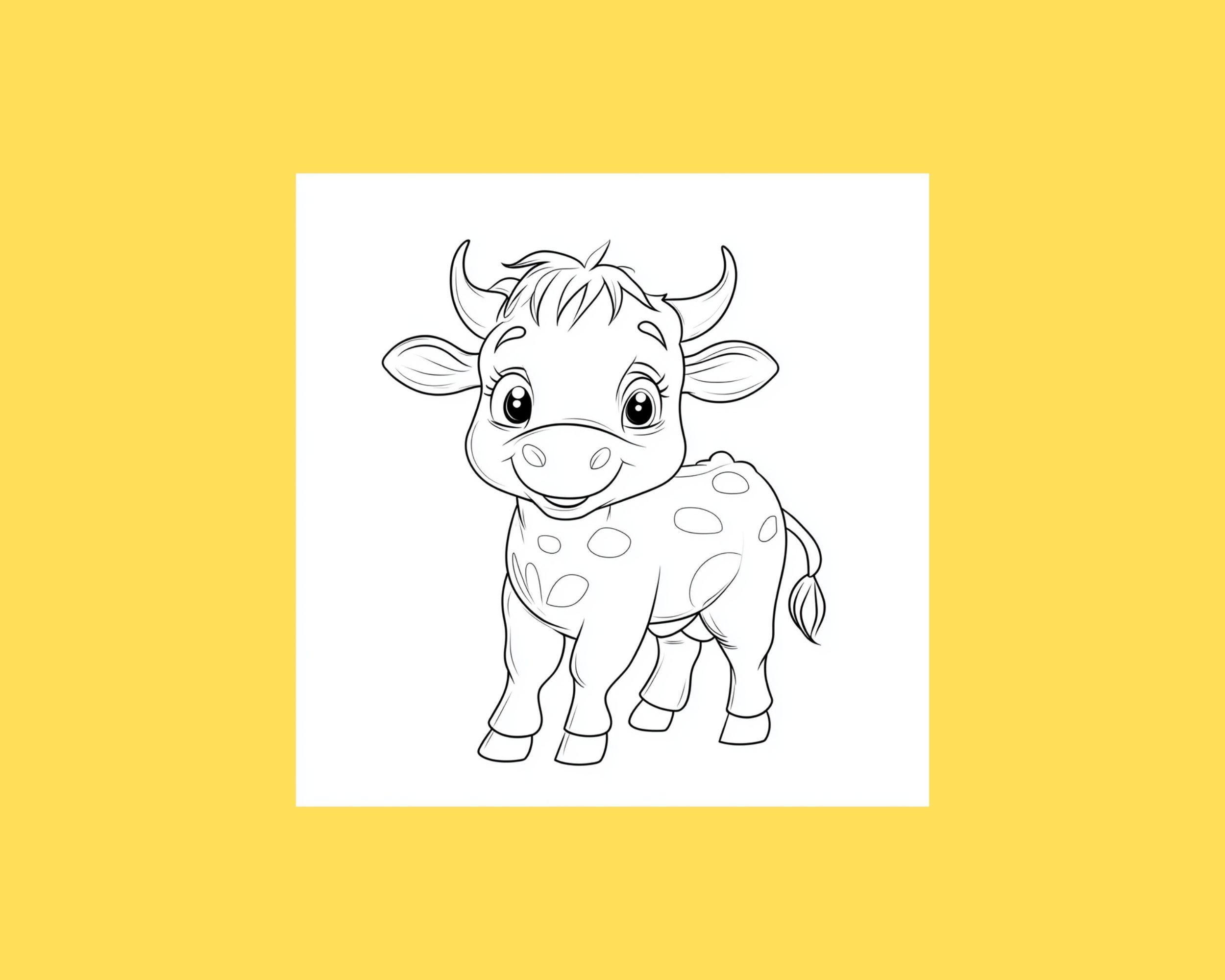 Cow Color Activity Cow Coloring Pages for Preschoolers: Farm Animal Activity (PDF Download ...