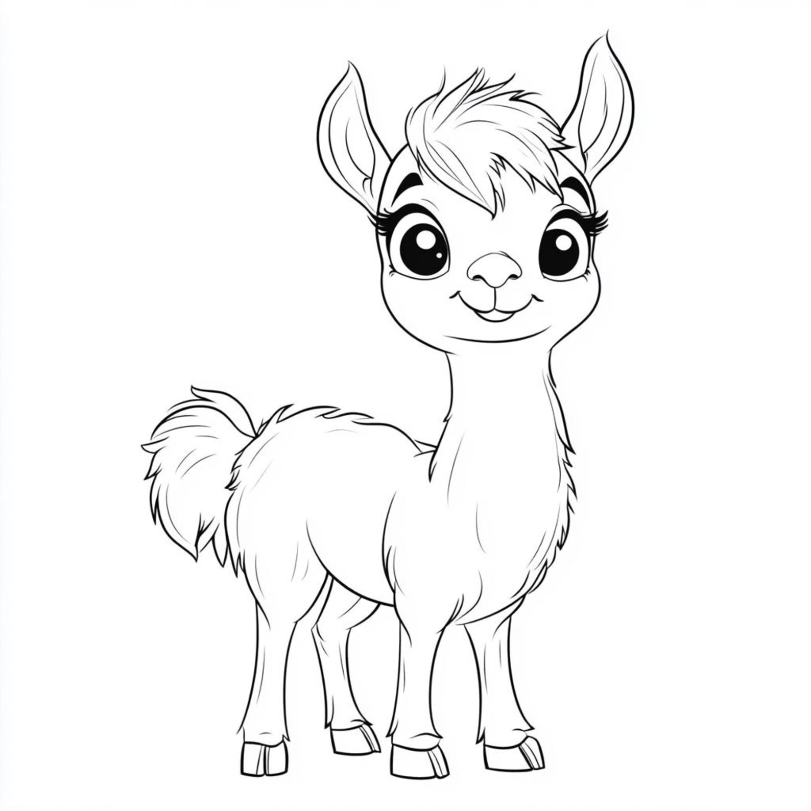 Adorable Llama Coloring Pages for Preschoolers | Printable Animal ...