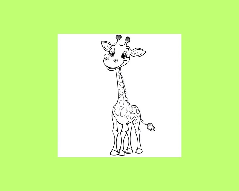 Adorable Giraffe Coloring Pages for Preschoolers | Printable PDF ...
