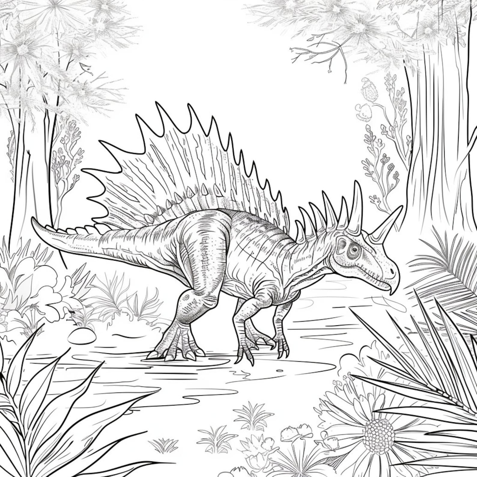 Spinosaurus Coloring Pages - Detailed Dinosaur Coloring Sheets ...