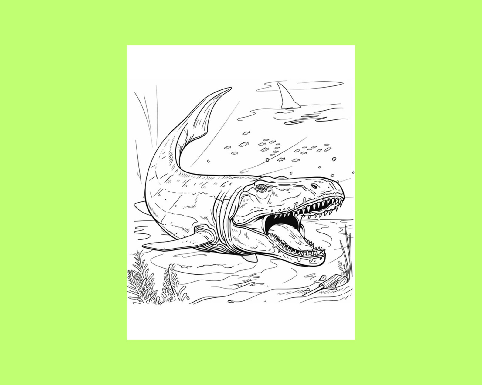 Mosasaurus Coloring Pages - Printable Prehistoric Ocean Predator ...