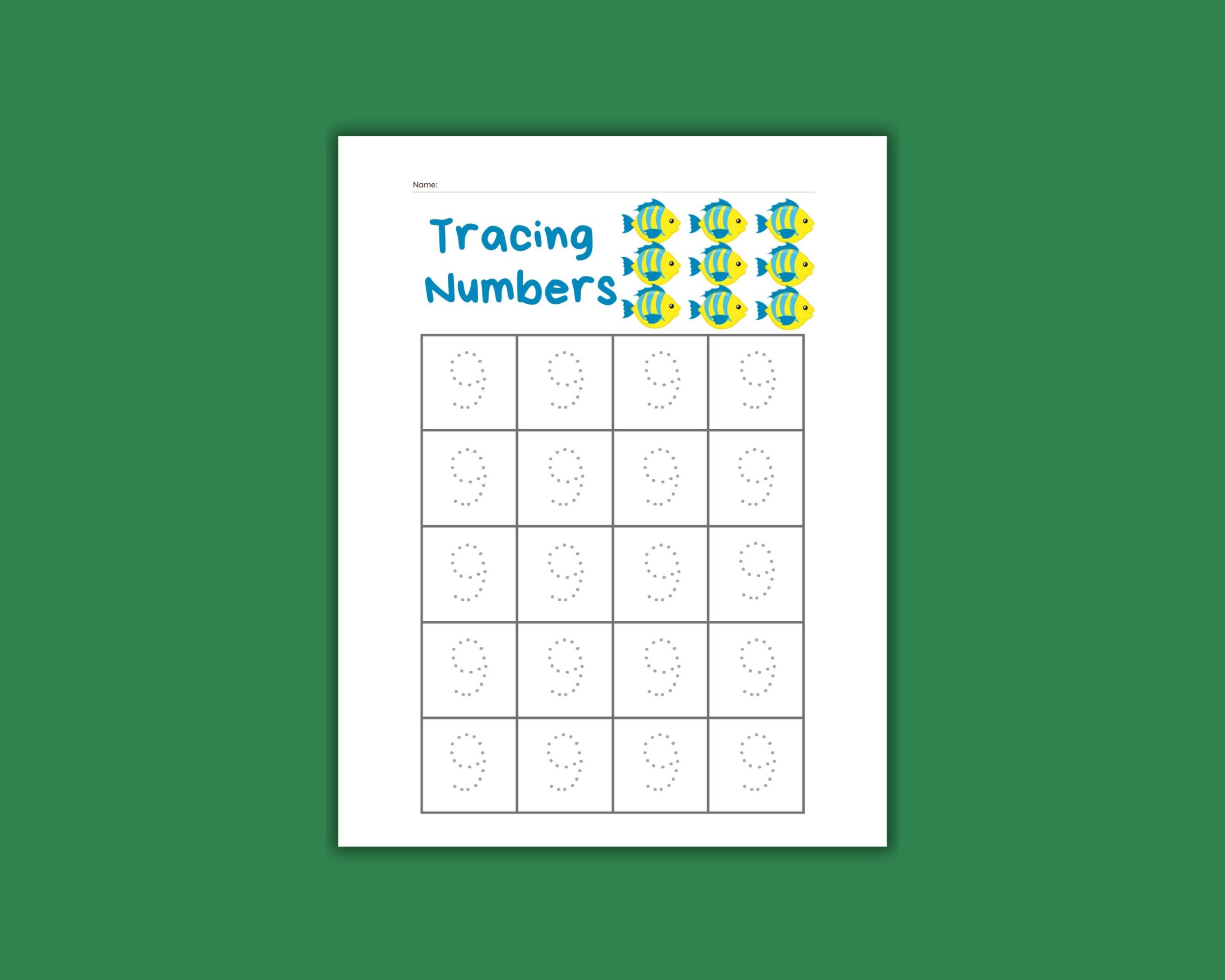 Number Tracing Worksheets for Preschool & Kindergarten Educational ...