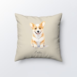 Custom pet pillow, dog pillow from photo, pet memorial, cat pillow, dog portrait pillow, personalized gift pet lover, pet loss gift image 1