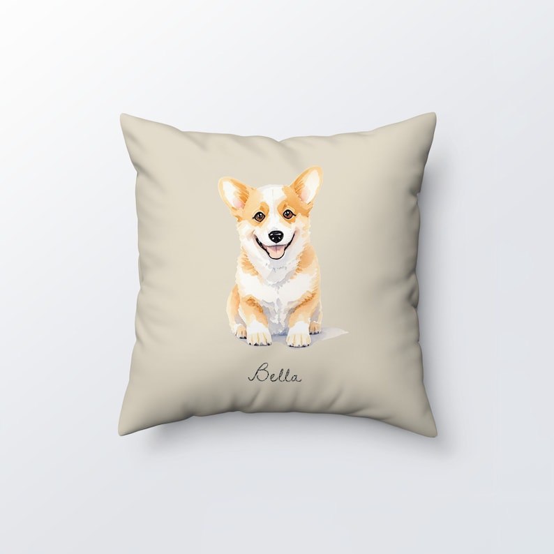 Custom pet pillow, dog pillow from photo, pet memorial, cat pillow, dog portrait pillow, personalized gift pet lover, pet loss gift image 1