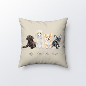 Custom pet pillow, dog pillow from photo, pet memorial, cat pillow, dog portrait pillow, personalized gift pet lover, pet loss gift image 4