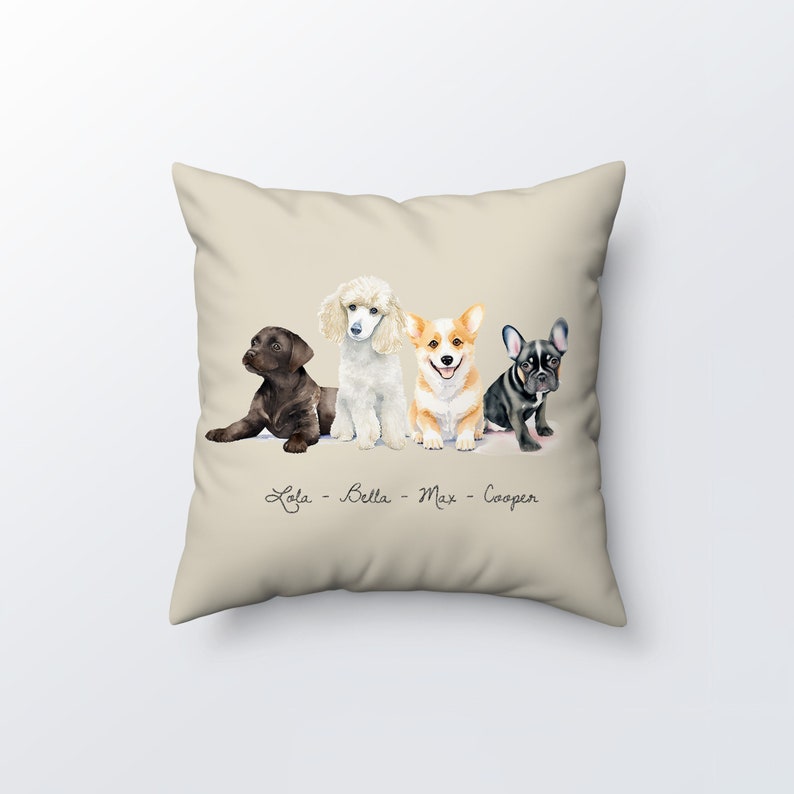 Custom pet pillow, dog pillow from photo, pet memorial, cat pillow, dog portrait pillow, personalized gift pet lover, pet loss gift image 4