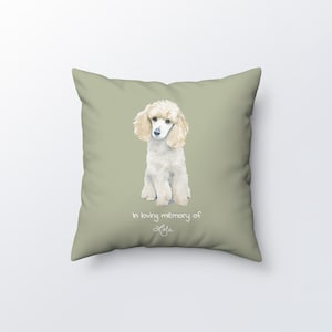 Custom pet pillow, dog pillow from photo, pet memorial, cat pillow, dog portrait pillow, personalized gift pet lover, pet loss gift image 6