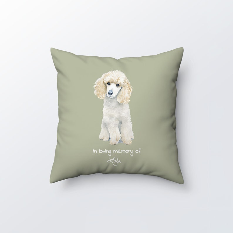 Custom pet pillow, dog pillow from photo, pet memorial, cat pillow, dog portrait pillow, personalized gift pet lover, pet loss gift image 6