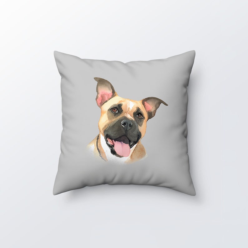 Custom pet pillow, dog pillow from photo, pet memorial, cat pillow, dog portrait pillow, personalized gift pet lover, pet loss gift image 7