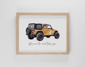 Car Painting From Photo, Car Portrait Print, Vehicle Painting, Custom Watercolor Car Illustration, Personalized Drawing Car, Truck Painting