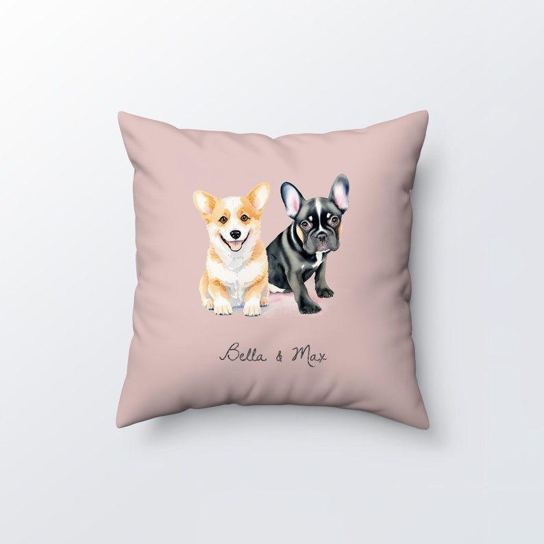 Custom pet pillow, dog pillow from photo, pet memorial, cat pillow, dog portrait pillow, personalized gift pet lover, pet loss gift image 5