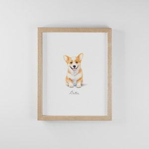Mini portrait d'animal de compagnie aquarelle personnalisé, portrait de chien à partir de photos, peinture d'animal de compagnie, petites peintures, peinture miniature