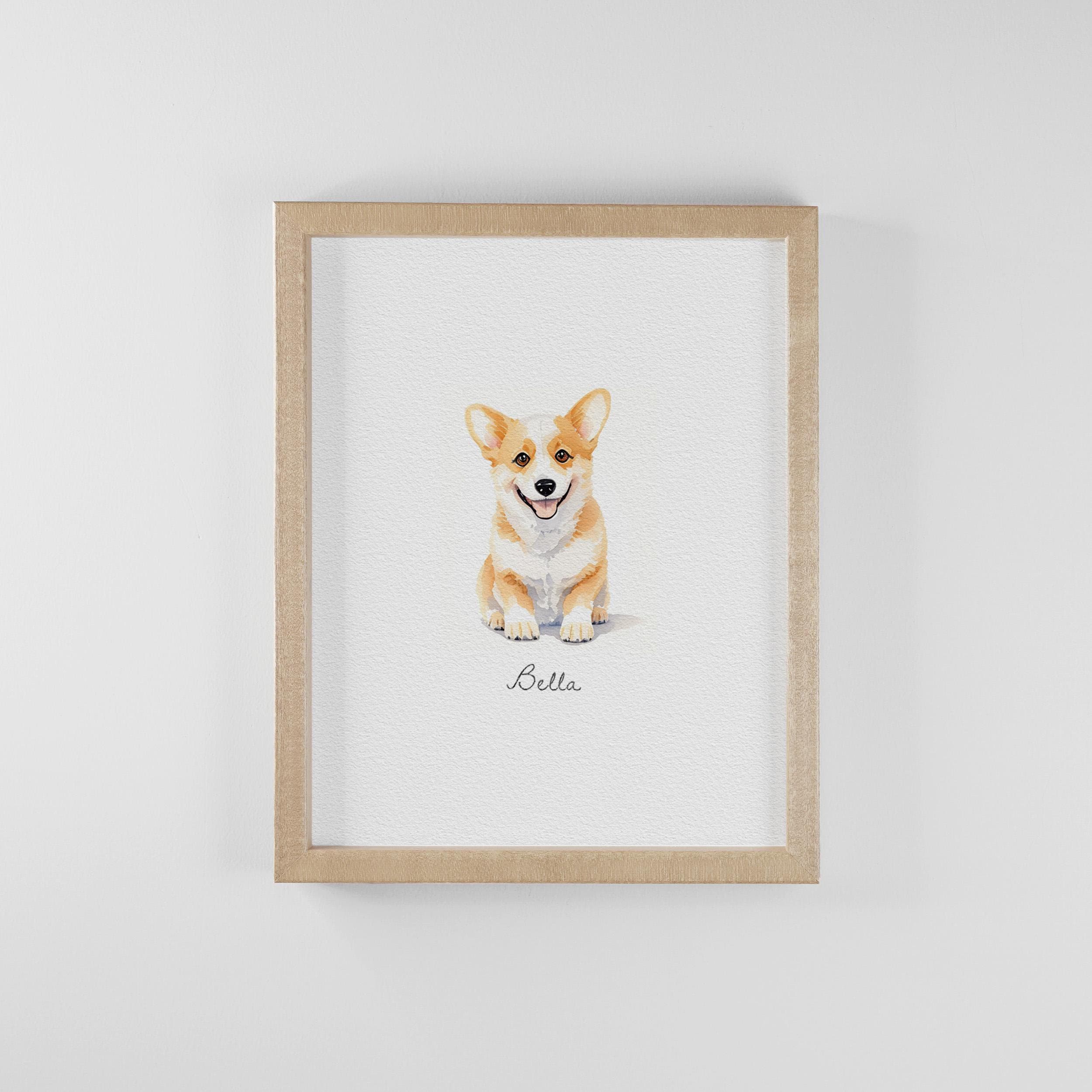 Mini Custom Watercolor Pet Portrait, Dog Portrait from Photos, Pet Painting, Tiny Paintings, Miniature Painting