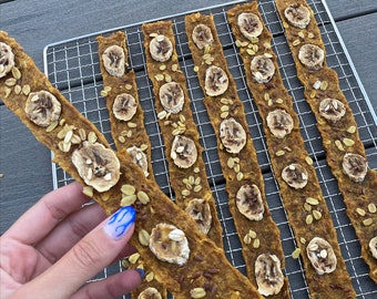 Homemade Turkey Jerky Dog Treats, Dehydrated dog treats, Organic Dogs & Cats Treats, Turkey and Banana Jerky Strips, Gourmet Dog Treats