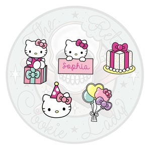 Kitty Cat Birthday Cookie Cutters