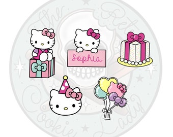 Kitty Cat Birthday Cookie Cutters
