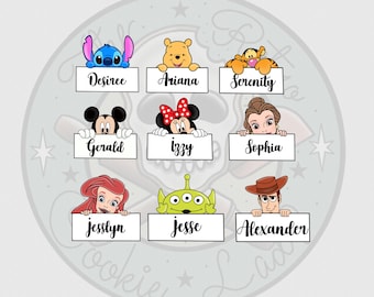 Character Peeker Name Plaque Cookie Cutter
