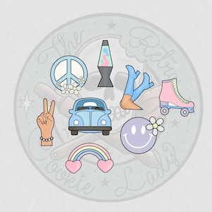Hippie/Groovy Cookie Cutters