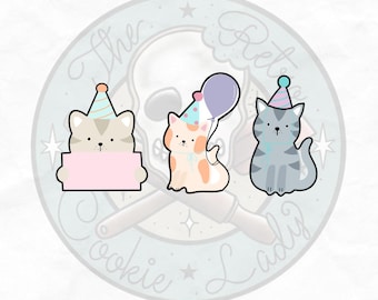 Birthday Kitty Cookie Cutters