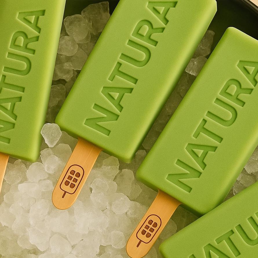 Custom Logo Silicone Popsicle Mold, Food Grade Ice Cream Maker (4 ...