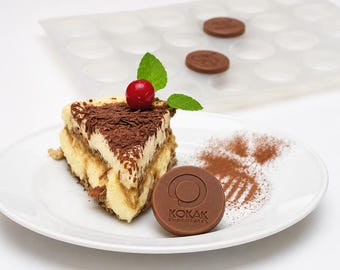 Chocolate Logo Custom Mold – 24 Cavity Food Grade Silicone Mold Ø35x3mm