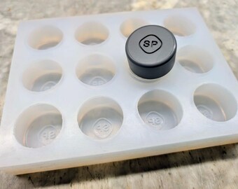 Custom Logo Soap Mold – 12 Cavity Silicone Mold Ø50×25 mm (2″×1″)