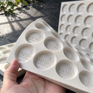 Custom Silicone Mold for Aroma Stones 24 Round Cavities, Wax, Resin & Jesmonite, Ø40×10mm / 1.57″×0.39″