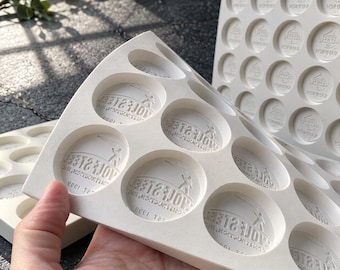 Custom Silicone Mold for Aroma Stones 24 Round Cavities, Wax, Resin & Jesmonite, Ø40×10mm / 1.57″×0.39″