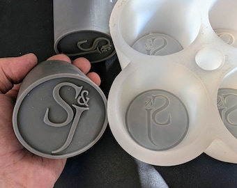 Personalized Whiskey Ice Cube Mold: Large 6-Cavity Silicone Tray