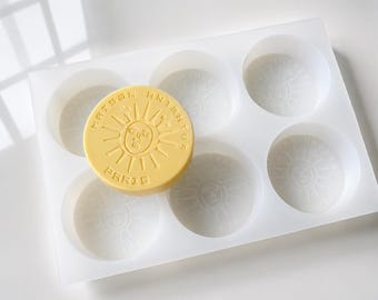 Silicone Butter Custom Mold With Logo – 6 Cavities Ø60x20mm Food Grade Mold For Butter, Chocolate & Catering Branding