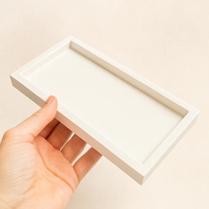 Individuelle rechteckige Silikonform – Personalisierte Logo/Text Tablettform für Jesmonite, Harz & Beton (18×9,5 cm)