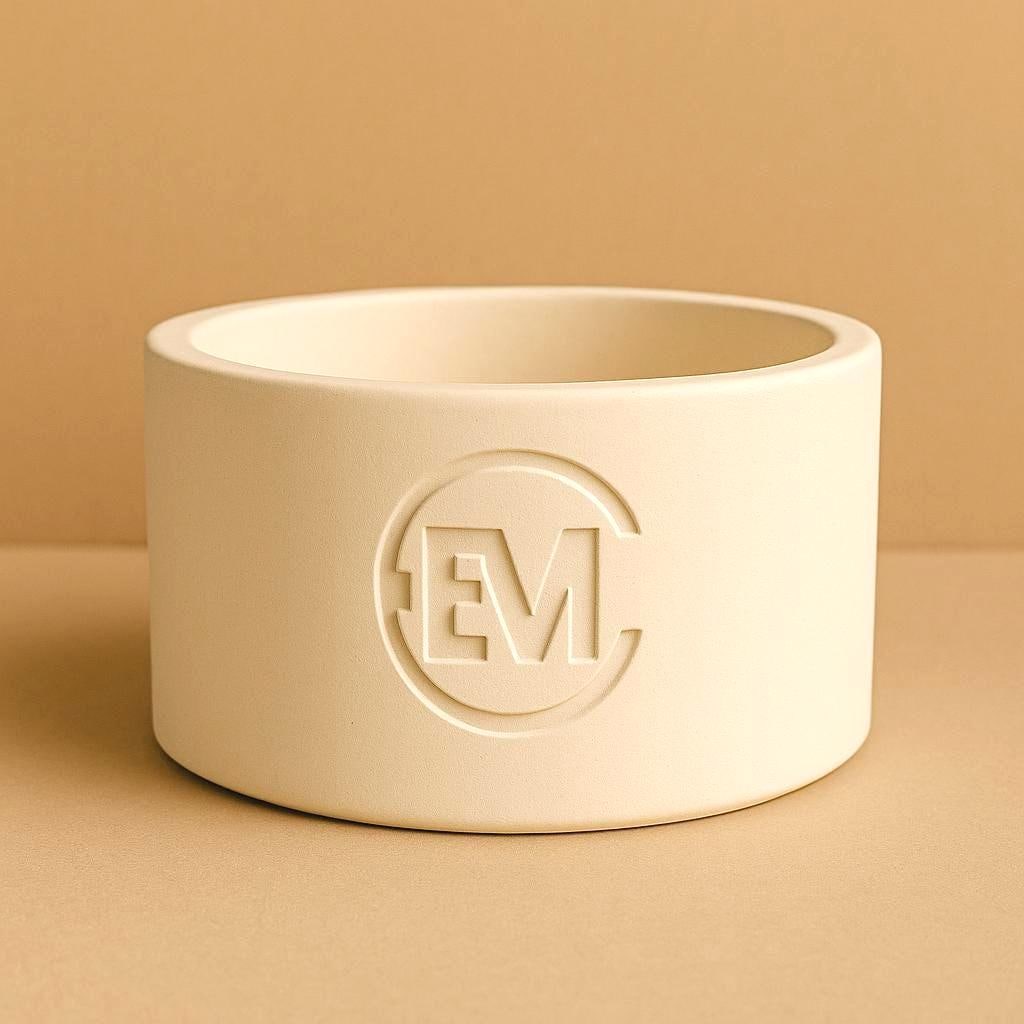 コンクリート、樹脂、またはジェスモナイト用のカスタム500 ml（17オンス）キャンドルジャーシリコンモールド、パーソナライズされたブランド付き、Ø12  × 7 cm - Etsy 日本