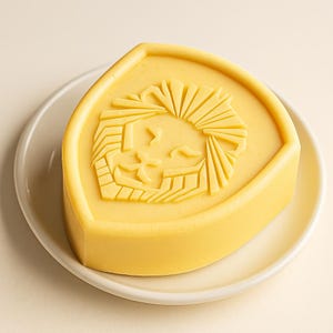 Molde de silicona con forma de escudo personalizado: molde con logotipo personalizado de grado alimenticio para mantequilla o chocolate, 40 × 30 × 10 mm, hecho a mano.