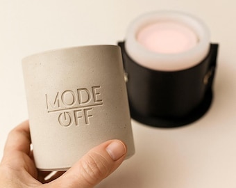 Custom Silicone Mold Candle Jar 350ml Logo Vessel Mold Concrete Jesmonite Resin Candle Making Mold Custom Branding Mold