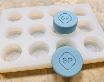 Custom Logo Soap Mold – Turn Your Soap Into a Signature Brand, 12 Cavities Ø57x25mm Silicone Mold 60gr