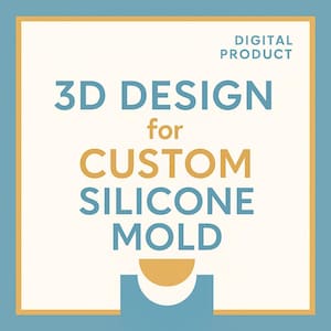 3D Design for Custom Silicone Mold – STL File & Image Preview with Logo – Digital Product