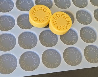 Custom Silicone Butter Mold with Logo – Personalized Food-Grade Mold for Butter, Chocolate & Soap, Tray of 24 Round Cavities - Ø 4 cm × 1 cm