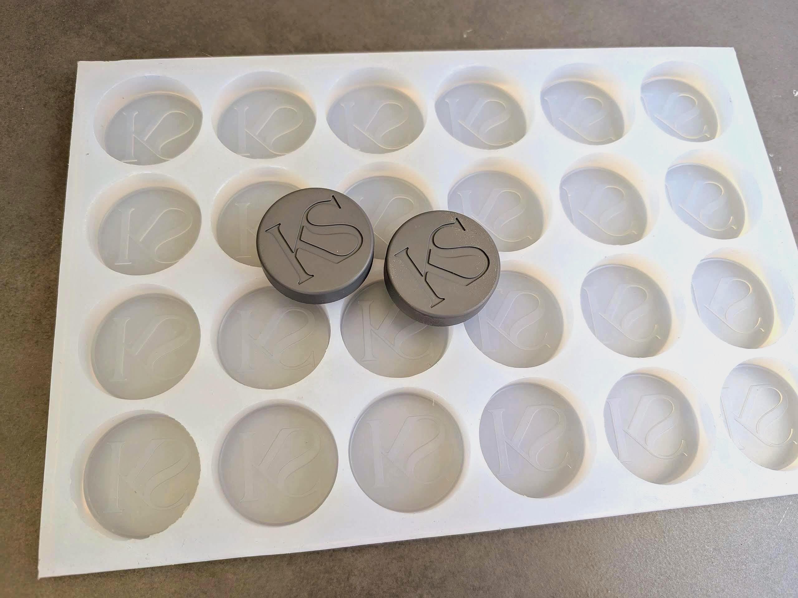 Custom Stone Diffuser Mold – 24 Cavities Ø40×10 | Pebble Wax/jesmonite ...