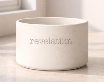 Anpassad silikonform för betong på 1100 ml - Jesmonite ljusburk och kruka (Ø14×10 cm)