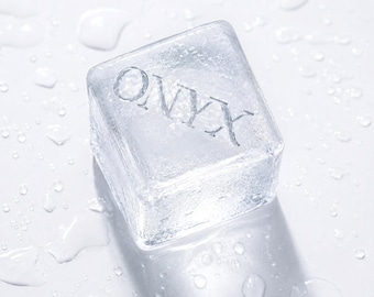 Custom Logo Ice Cube Mold: Food-Grade Silicone, Personalized Drinkware 40X40X40 - 8 Cavity Mold