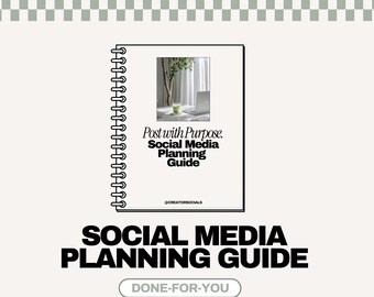 Social Media Planning Guide | Content Strategy Planner with PLR | Digital Marketing Toolkit for Creators & Entrepreneurs